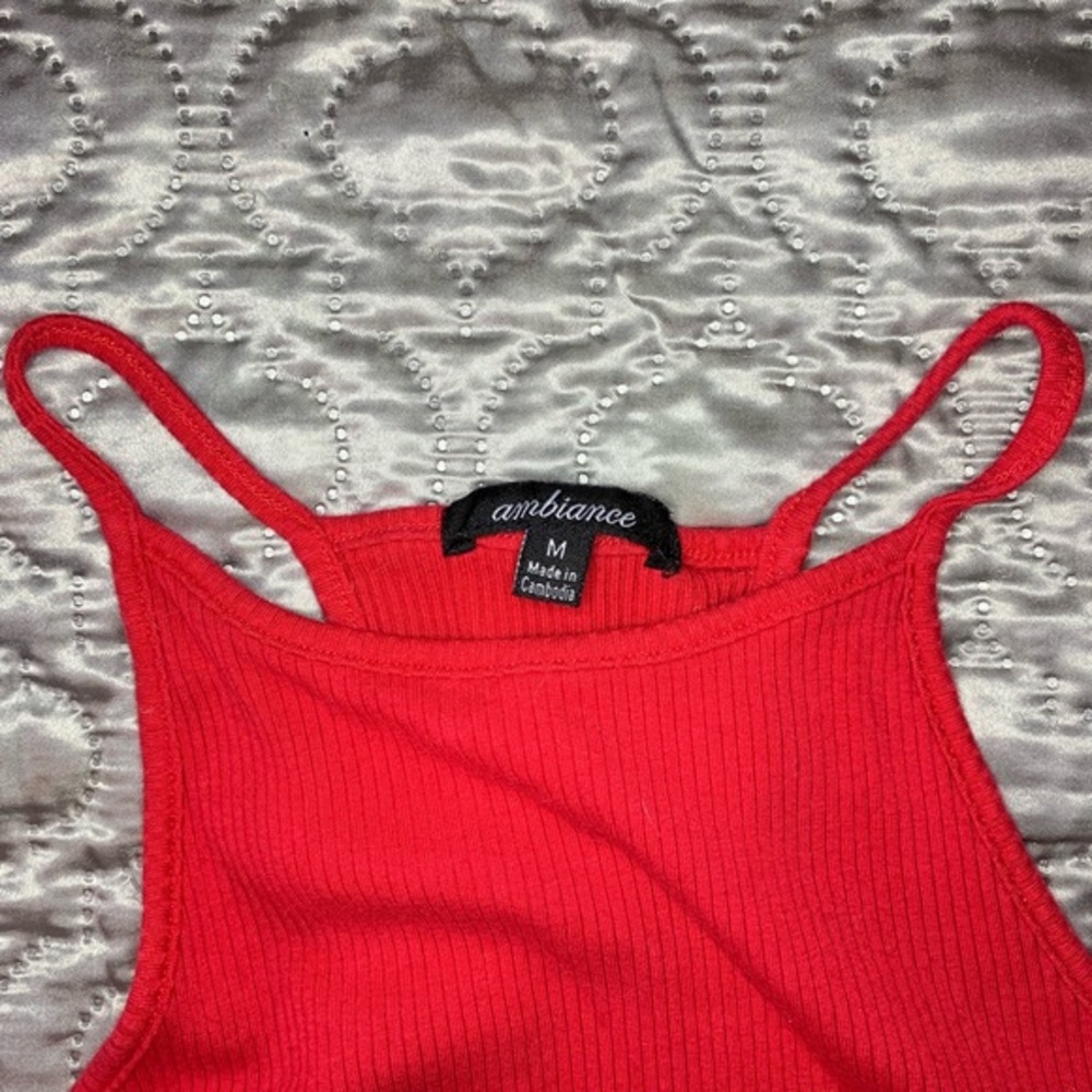 Red High-Neck Racerback Tank - Picture 2 of 3